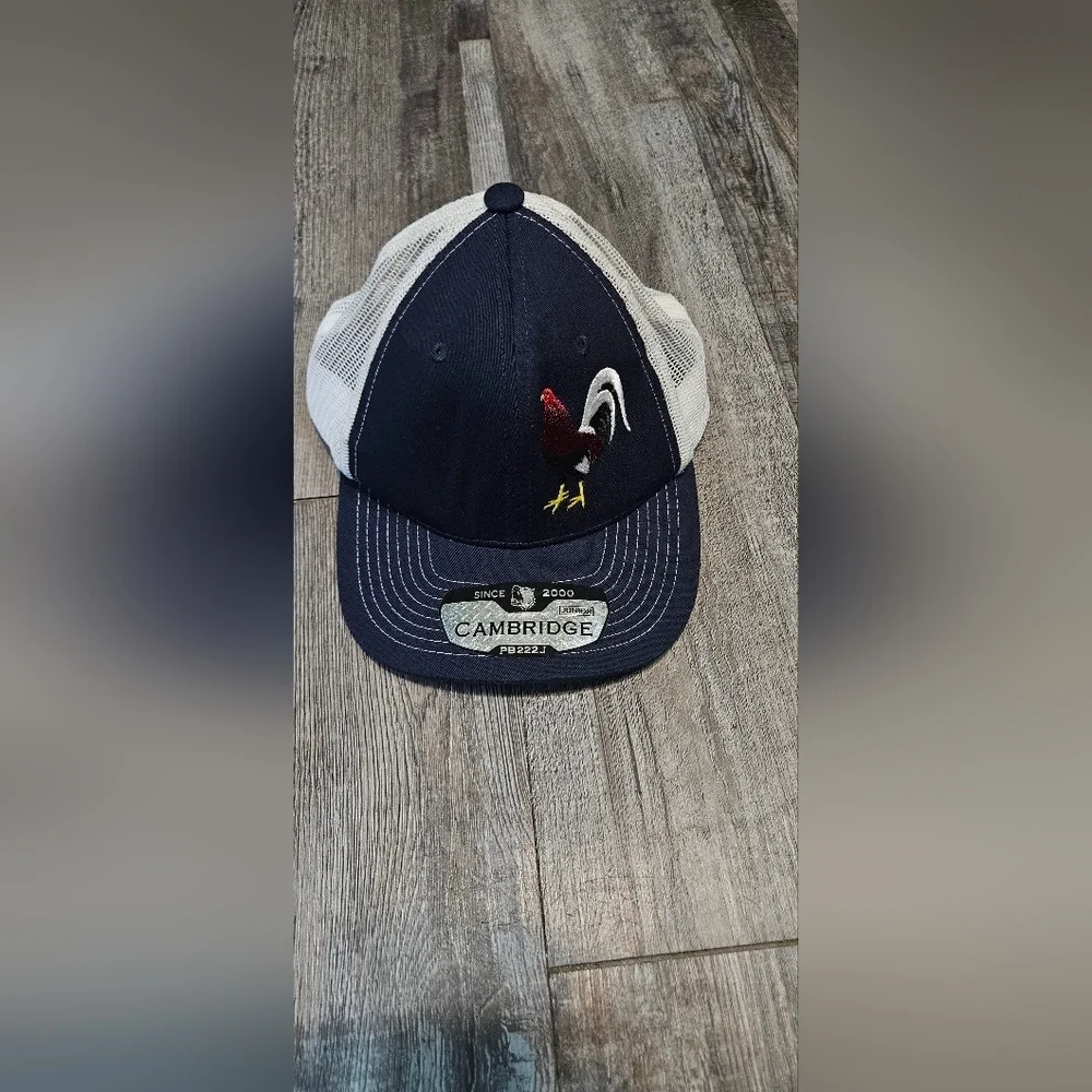 💙🩵Boys Mesh Hats Red And Blue, Bull And Rooster Embroidery🩵💙‎